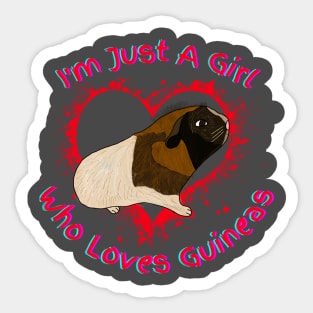 A Girl Who Loves Guineas Sticker